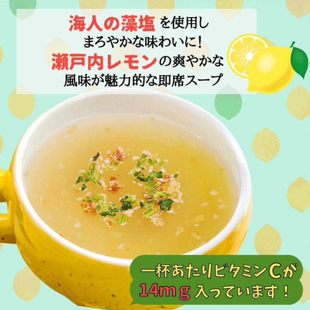 瀬戸内レモン野菜スープ 5食入り 3袋セット 海人の藻塩使用 送料込み 国産野菜 お湯を注いで混ぜるだけ