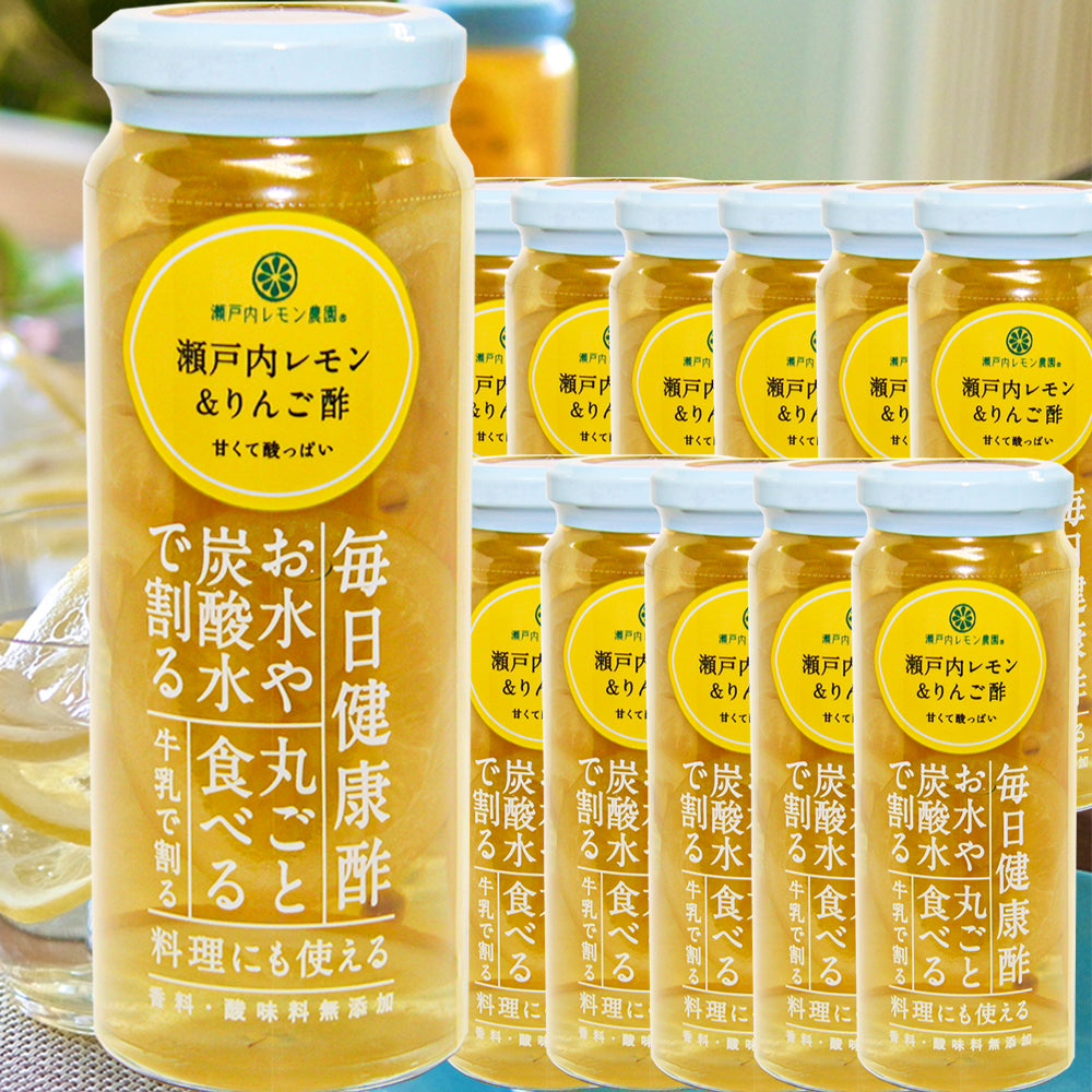 ヤマトフーズ 瀬戸内レモン&りんご酢 220g 12本セット 広島県産 レモン使用 化学調味料無添加