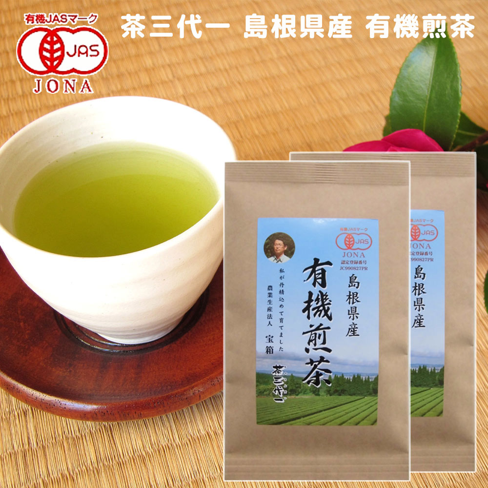 島根県産 有機煎茶 55g 2袋 有機JAS認定品 茶三代一 オーガニック