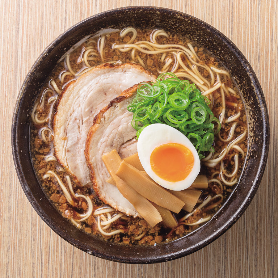 尾道ラーメン 濃厚こってり焦がし醤油仕立て 生麺タイプ 2人前スープ付 3箱セット (1食分麺100gスープ55g) ご当地ラーメン 拉麵 拉麺 湯麺