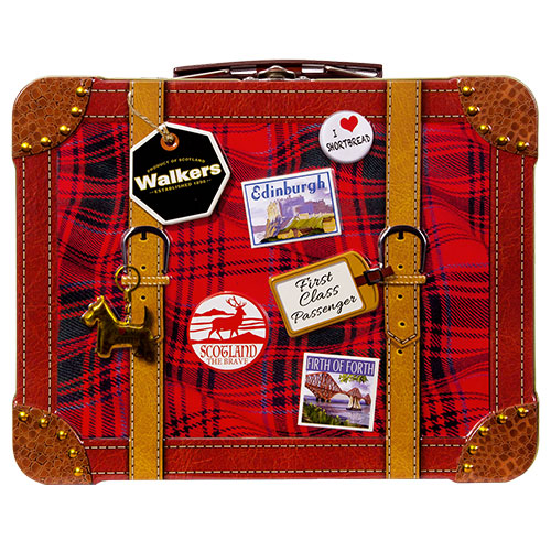 ウォーカー クリスマス スーツケース缶 219g 送料無料 クリスマス walkers イギリス 英国王室御用達