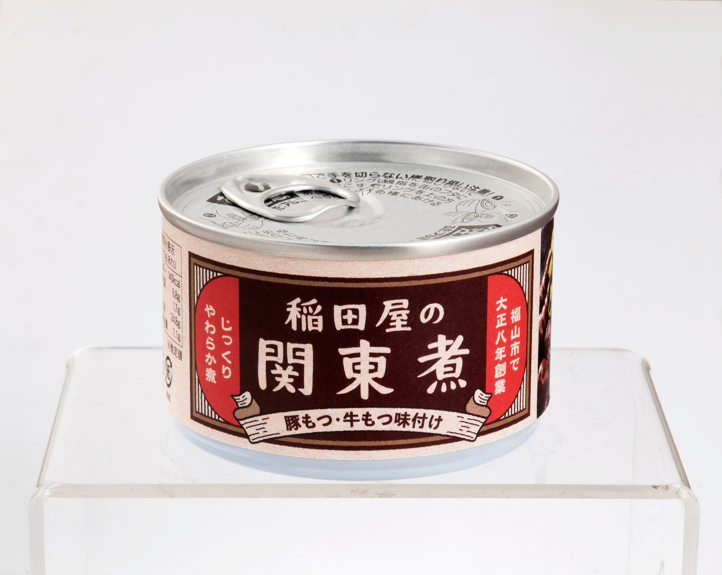 稲田屋 関東煮缶 110g 4缶セット 送料込み 豚もつ・牛もつ味付け 缶詰 人気 ご当地 お取り寄せ 常温 そのまま食べれる 非常食 保存食 防災食 阿藻珍味 備蓄用 アウトドア 缶つま おつまみ ビール