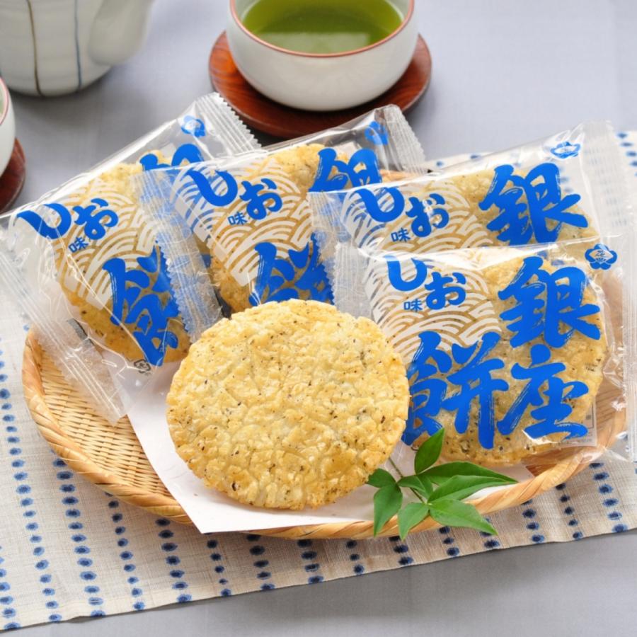 銀座餅 しお味 15枚入 2箱セット 揚げせんべい 煎餅 送料込み ご挨拶 手土産 お菓子 銀座花のれん