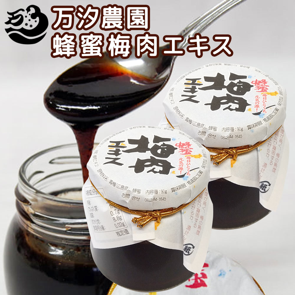 蜂蜜梅肉エキス 90g 2個セット 万汐農園 送料無料 毎日ひとくち元気の源 お取り寄せ はちみつ 尾道 向島