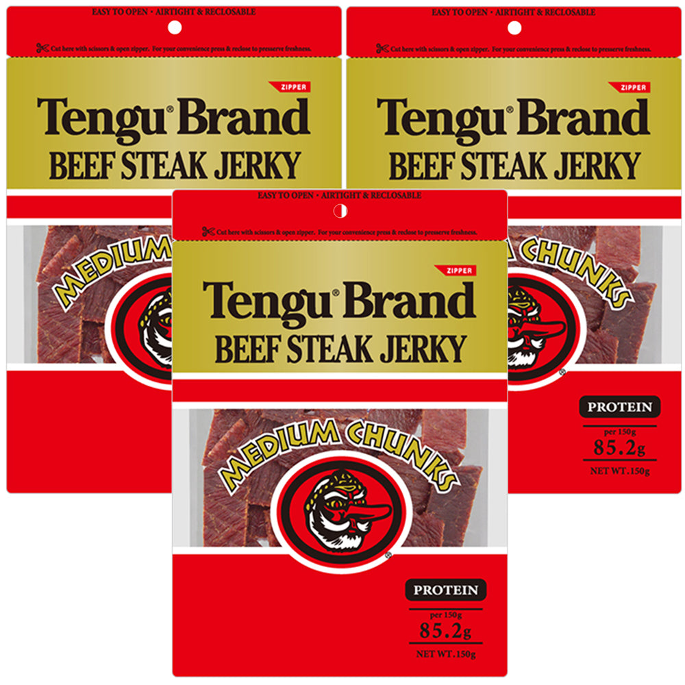 テングビーフジャーキー ミディアムチャンク レギュラー 150g ポストお届け便セット