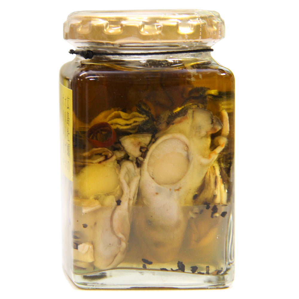 広島産牡蠣のオリーブオイル漬け アヒージョテイスト 170g 瓶入り 送料無料 かき カキ おつまみ 丸福食品