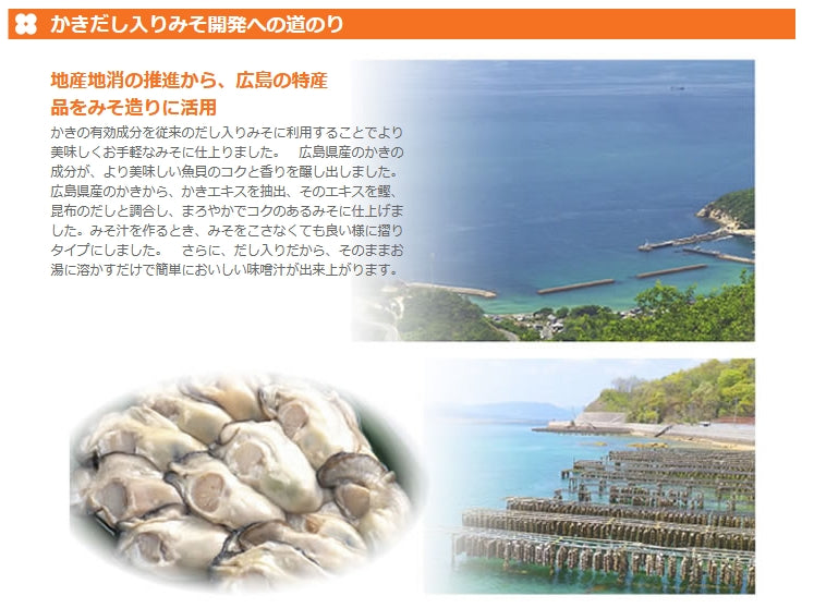 即席 かきだし入り みそ汁 3食用 2袋セット 新庄みそ 即席タイプ 送料込み だし入りだからそのままお湯に溶かすだけ みそ カキ 牡蠣味噌 広島ブランド認定品