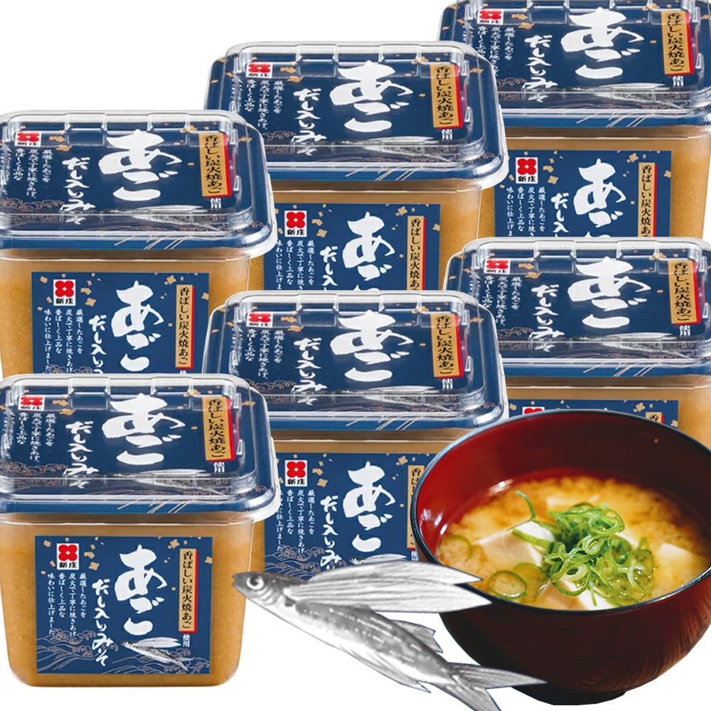 あごだし入りみそ 500g 新庄みそ 6個 送料込み だし入りだからそのままお湯に溶かすだけ みそ 味噌 広島ブランド認定品