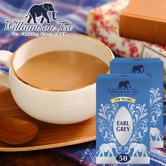 Williamson Tea ウィリアムソンティー アールグレイ ティーバック 2箱 (1箱2.5ｇ×50P) 送料込み 紅茶 ケニア イギリス