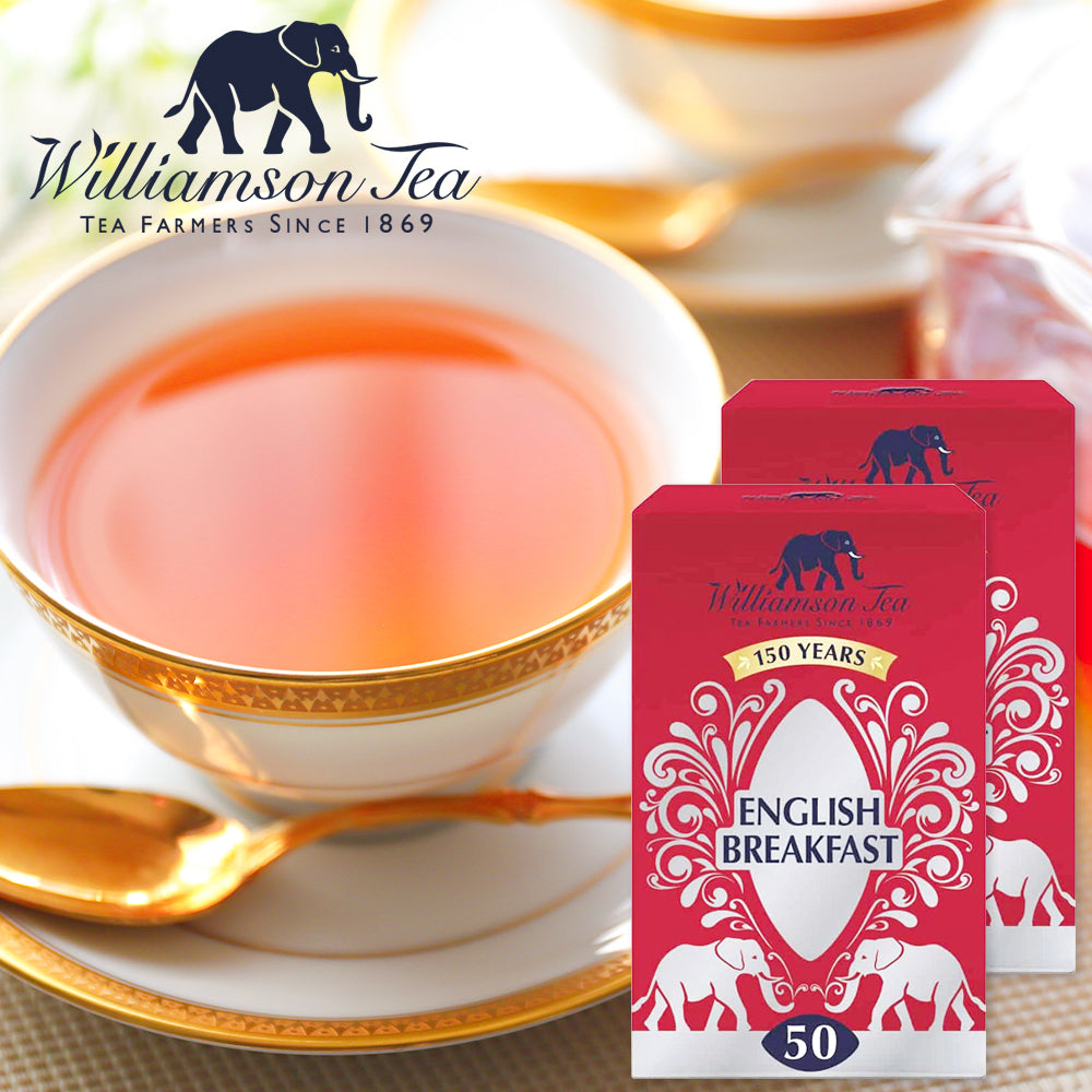 Williamson Tea ウィリアムソンティー イングリッシュブレックファースト ティーバック 2箱 (1箱2.5ｇ×50P) 送料込み 紅茶 ケニア イギリス