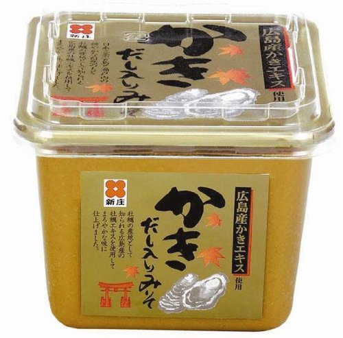 かきだし入りみそ 500g 新庄みそ 2個 送料込み だし入りだからそのままお湯に溶かすだけ みそ 牡蠣味噌 広島ブランド認定品