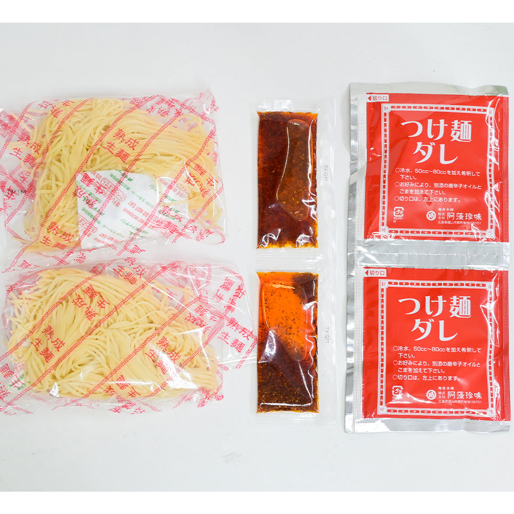 広島流つけ麺 生麺 スープ付 ２人前 ３箱１食につき麺１００ｇ タレ付き 手土産袋付き 送料無料 阿藻珍味 ご当地ラーメン 拉麺 湯麺