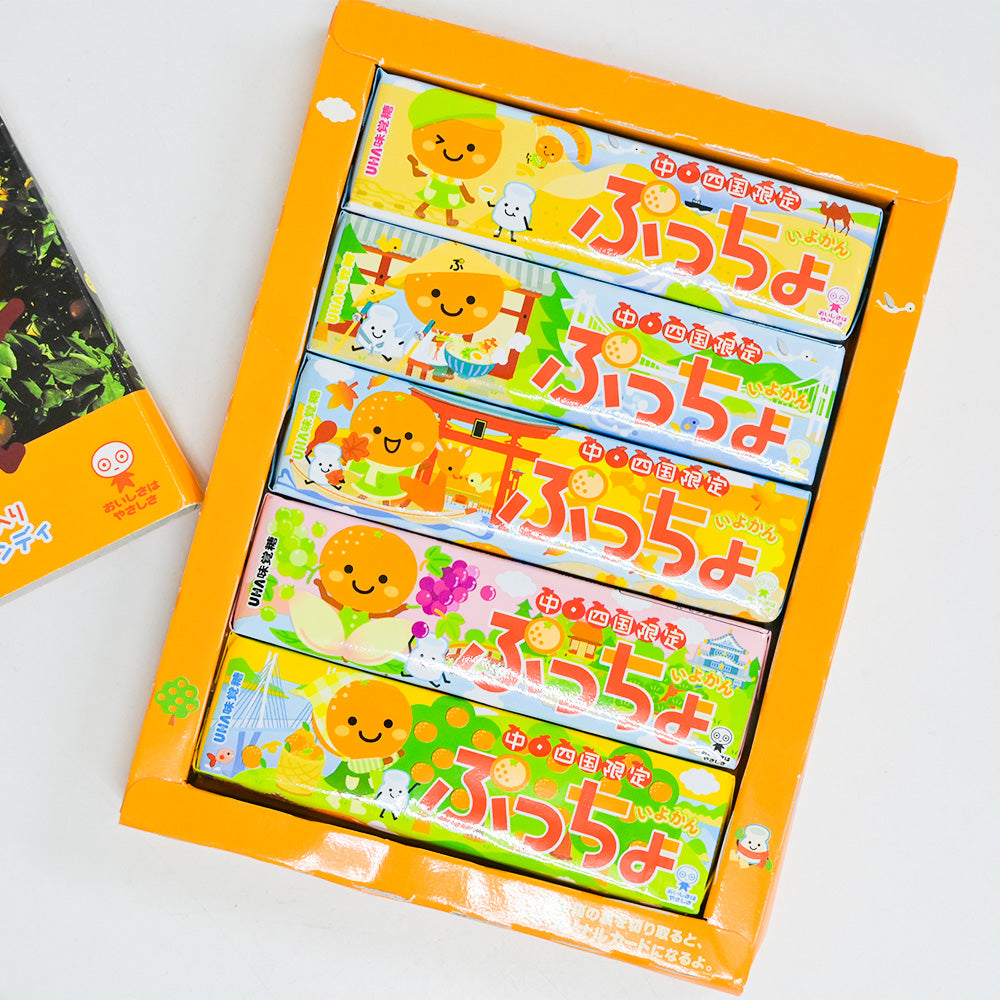中四国限定　ぷっちょ いよかん 5本入　送料込み　伊予柑 グミ ご当地 限定 お土産 手土産 個包装 ギフト