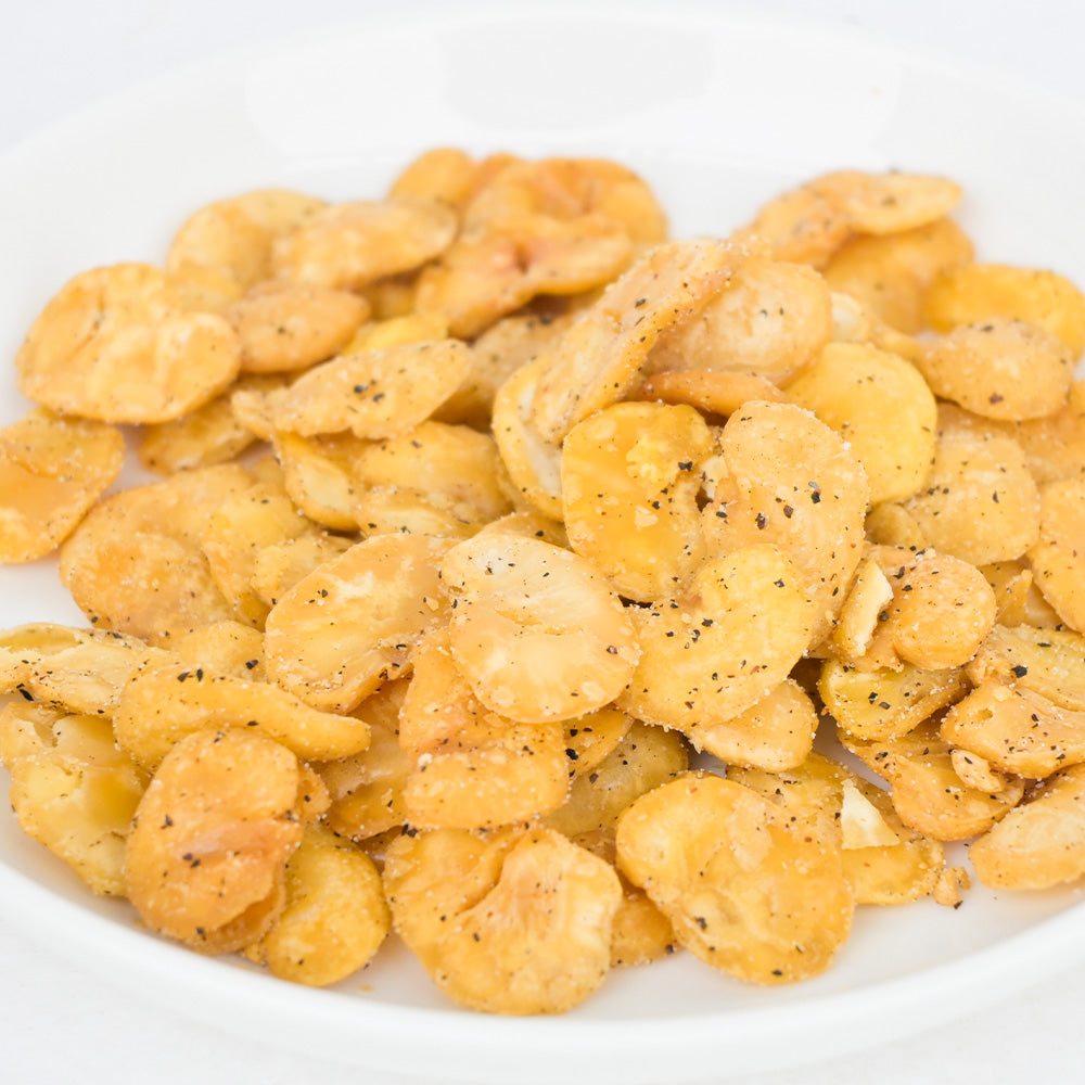 パリッ塩そらまめ 黒こしょう 70g 3袋セット 送料込み おつまみ おやつ 皮無し そら豆 いかり豆 フライビーンズ