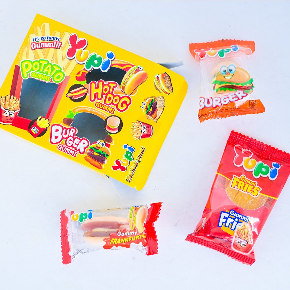 EIM YUPI ファストフードグミ ３Ｐ ２７g ２４箱セット 送料無料 ハンバーガーグミ ポテトグミ ホットドッググミ フルーツグミ エイム ユピ プレゼント ハロウィン クリスマス SNS