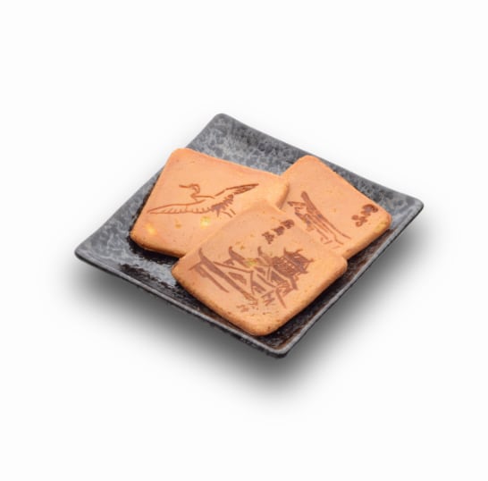 頼山陽煎餅 化粧箱入 送料込み 手提げ袋付き 芸陽堂