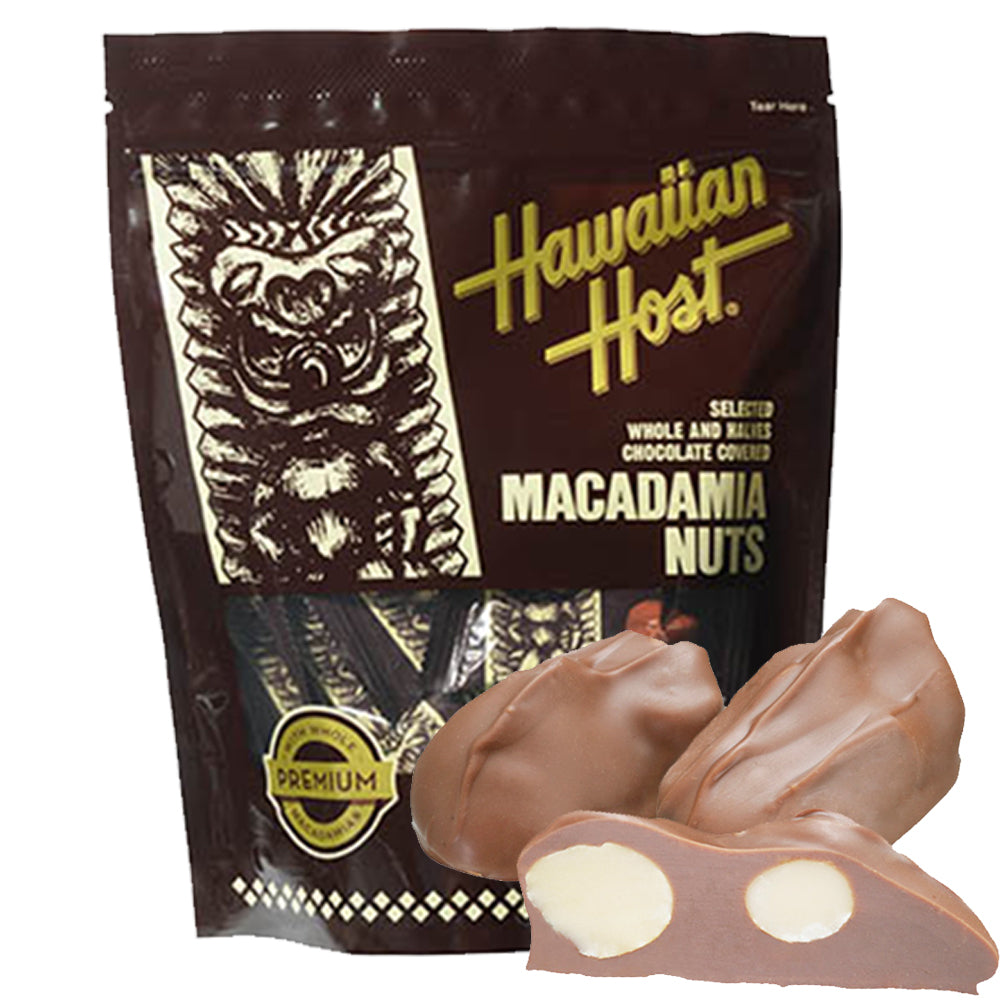 ハワイアンホースト マカダミアナッツチョコスタンドアップバッグ ９粒 １０８ｇ 送料無料 ハワイお土産