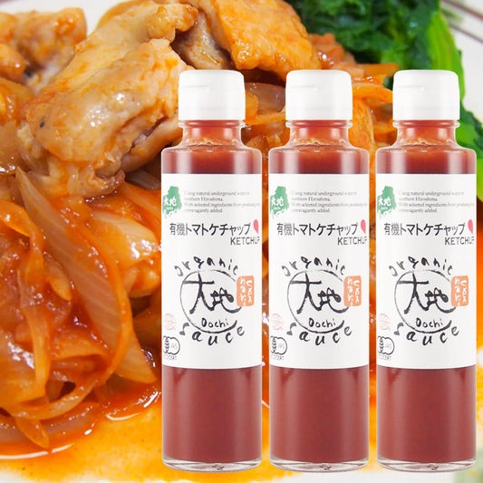 有機栽培の野菜を使用 有機トマトケチャップ １５０ｍｌ ３本セット 送料無料 センナリ 有機JAS認定 大地