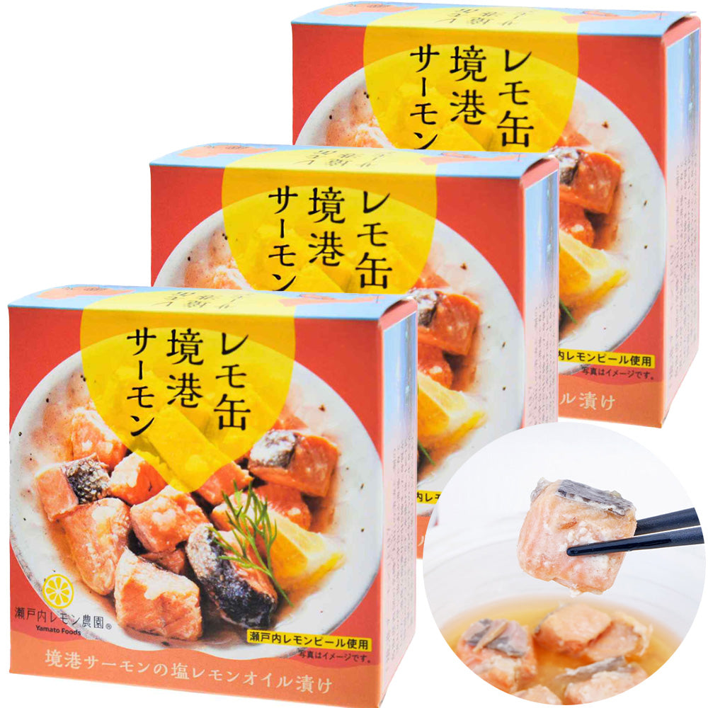レモ缶境港サーモン １缶７８ｇ  送料無料 ヤマトフーズ お土産 保存食 非常食 キャンプ おつまみ