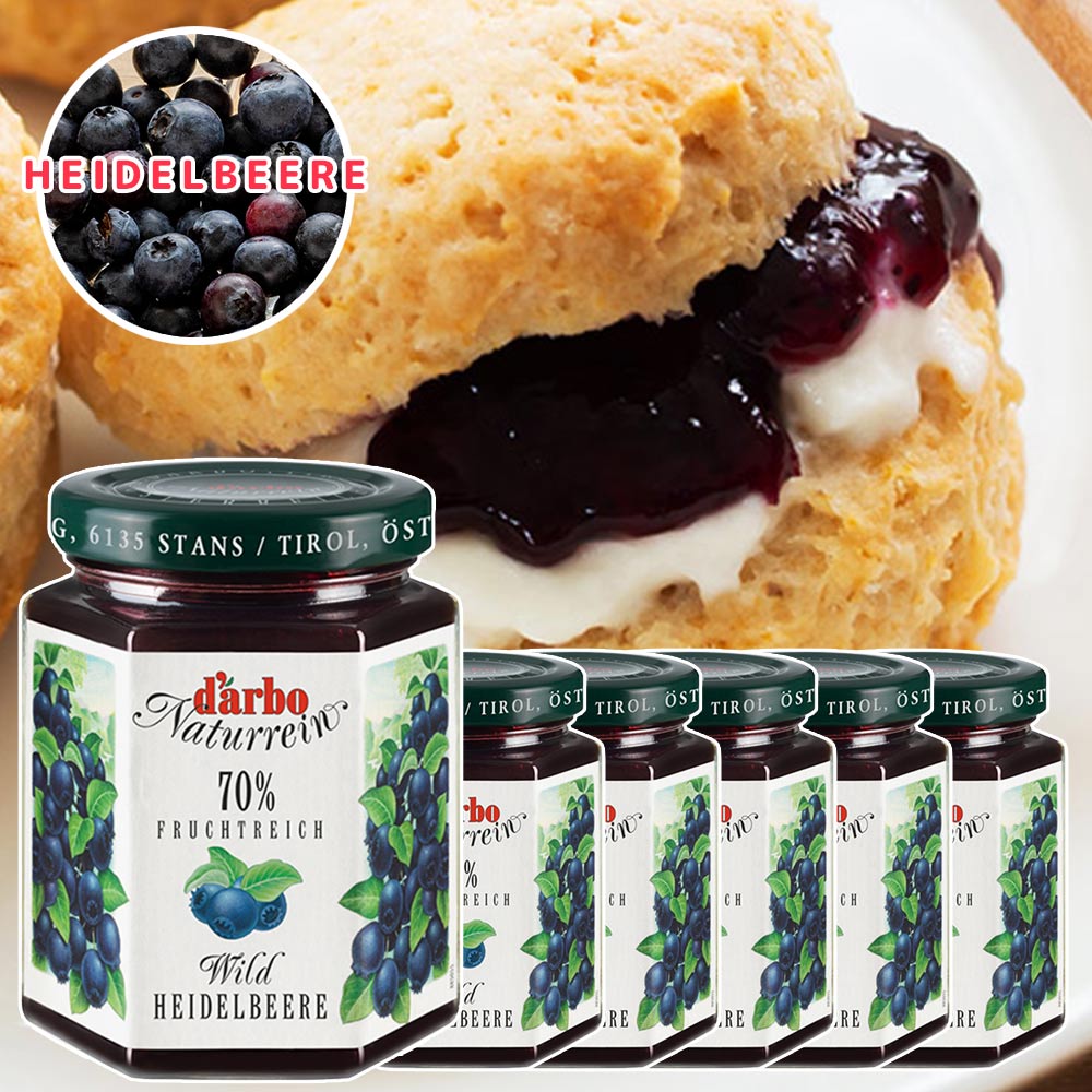 ダルボ チロリアン ブルーベリー ジャム ２００ｇ　６本セット 送料込み オーストリア　ヨーグルト 甘さ控えめ ホテル人気ジャム (コピー)