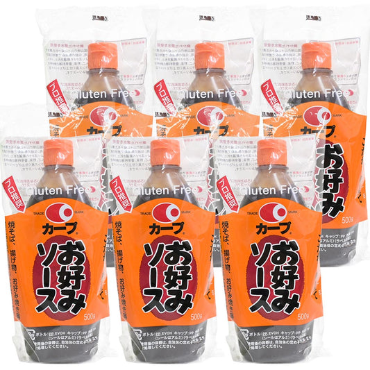 カープお好みソース ５００ｇ ６本セット 送料込み 毛利醸造 カープソース グルテンフリー プロの味