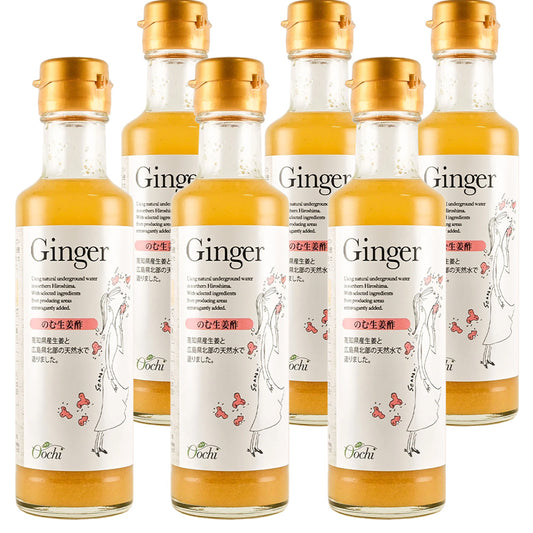 高知県産すりしょうがと純りんご酢などで造った飲みやすい のむ生姜酢 ２００ｍｌ ６本セット 送料無料 センナリ のむ酢 しょうが