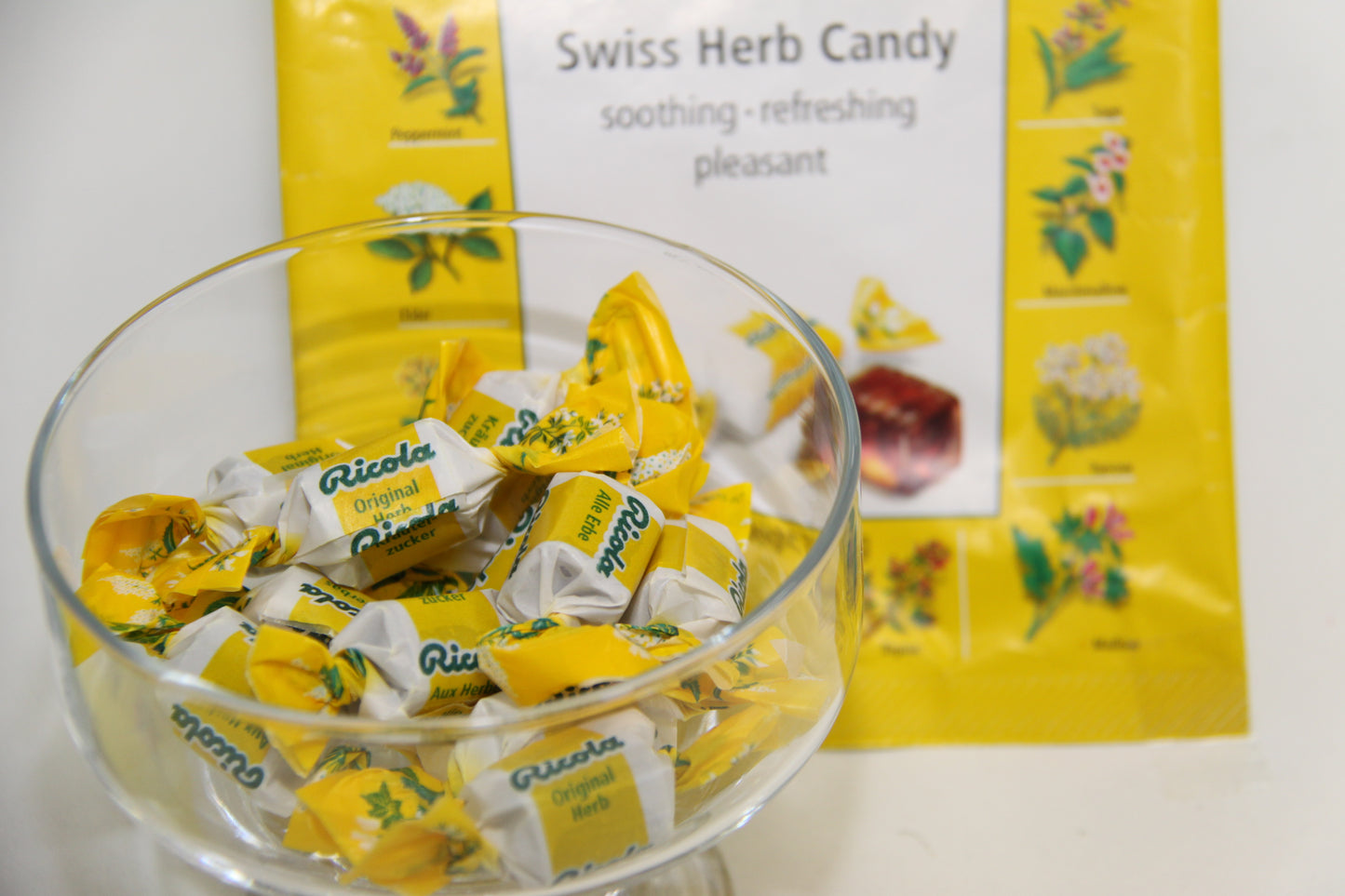 リコラ オリジナル ハーブ キャンディー 1袋70g ６袋セット 送料無料 スイスハーブキャンディー のど飴 合成香料着色不使用