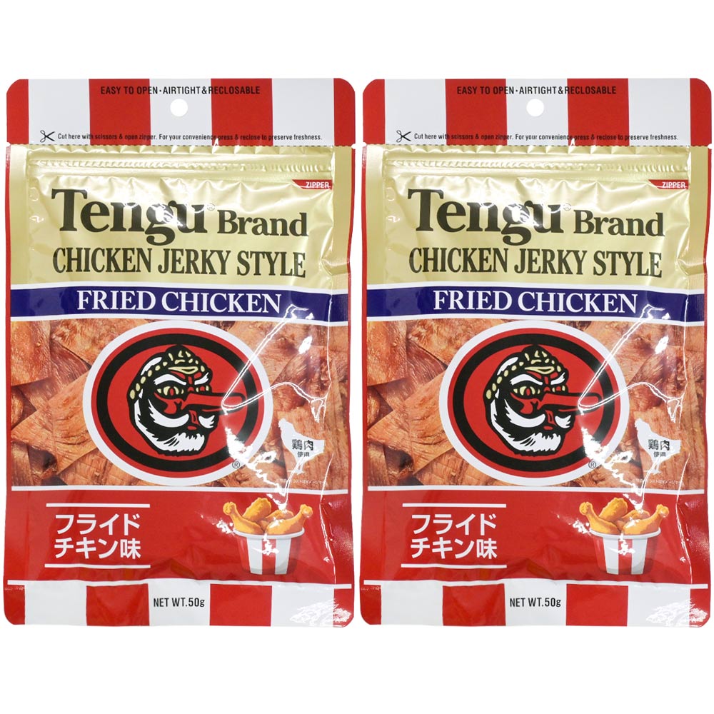 テング チキンジャーキースタイル フライドチキン味 ５０ｇ 送料込み おつまみ 天狗 ポスト便