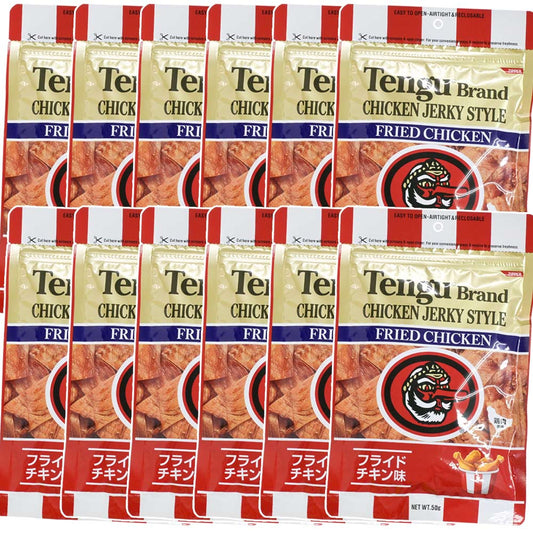 テング チキンジャーキースタイル フライドチキン味 ５０ｇ １２袋セット 送料込み おつまみ 天狗
