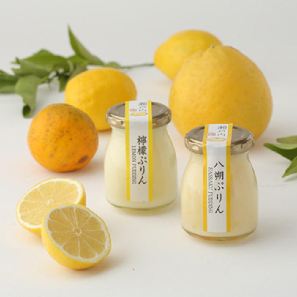 瀬戸内 愛情たっぷりぷりん 1箱3個入 2箱セット 万汐農園 檸檬・八朔・蜜柑 送料無料 お取り寄せ レモン はっさく みかん プリン 尾道 向島