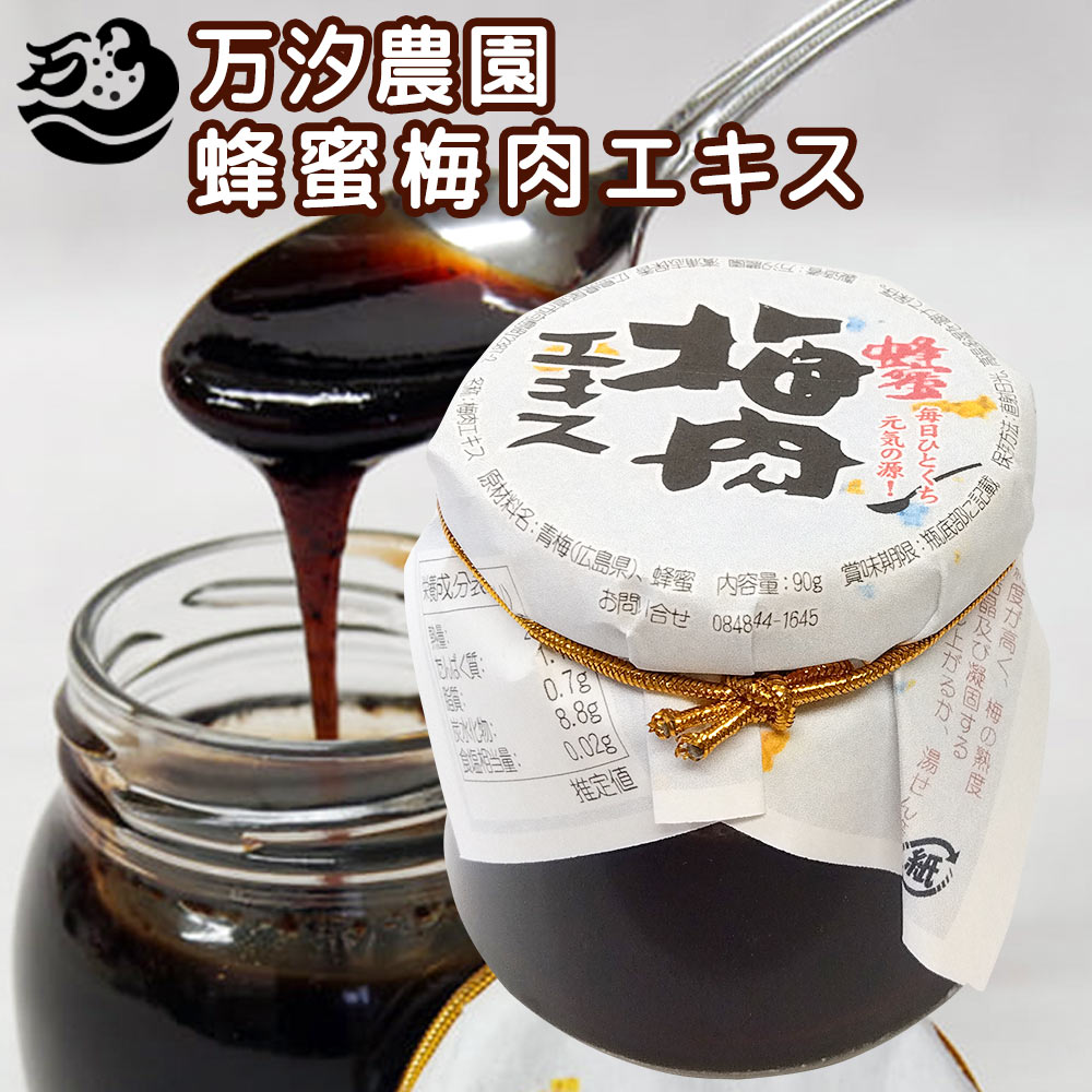 蜂蜜梅肉エキス 90g 万汐農園 送料無料 毎日ひとくち元気の源 お取り寄せ はちみつ 尾道 向島