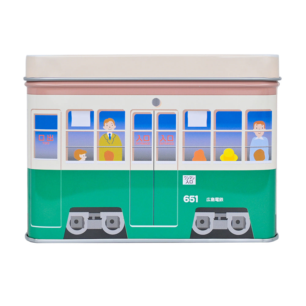 モーツアルト 電車缶クッキー ６５１缶 2缶セット 送料無料 広島お土産 からす麦 バッケンモーツアルト ひろでん