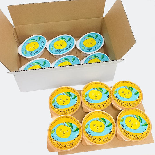 広島銘菓 因島のはっさくゼリー 78g6個 はっさくシャーベット 75g6個 合せて12個セット tau 広島 お土産
