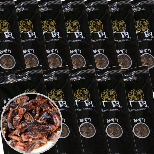 砂ずりせんじ肉  12袋入り 58g×12 送料無料 手切りでスライスした砂肝を塩味で風味豊かに仕上げ せんじ肉  おつまみ  せんじがら  広島名物珍味