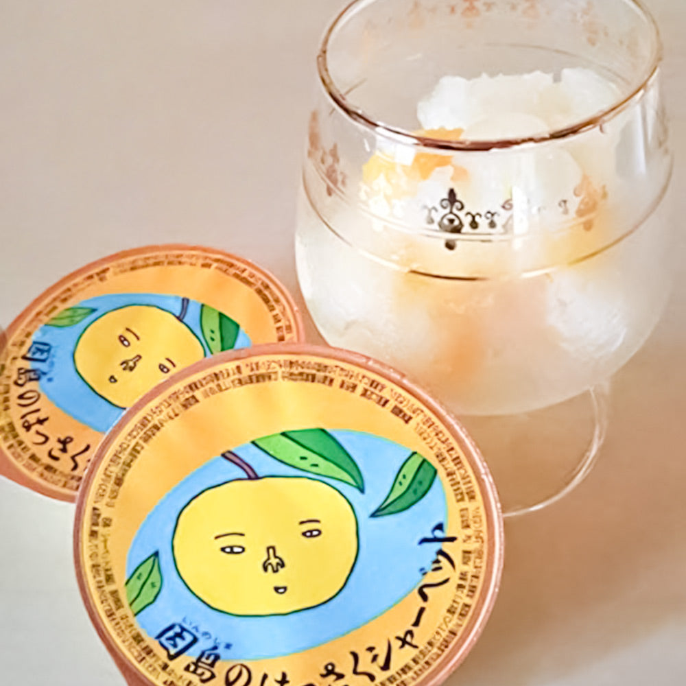広島銘菓 因島のはっさくシャーベット 75g 24個セット tau 広島 お土産
