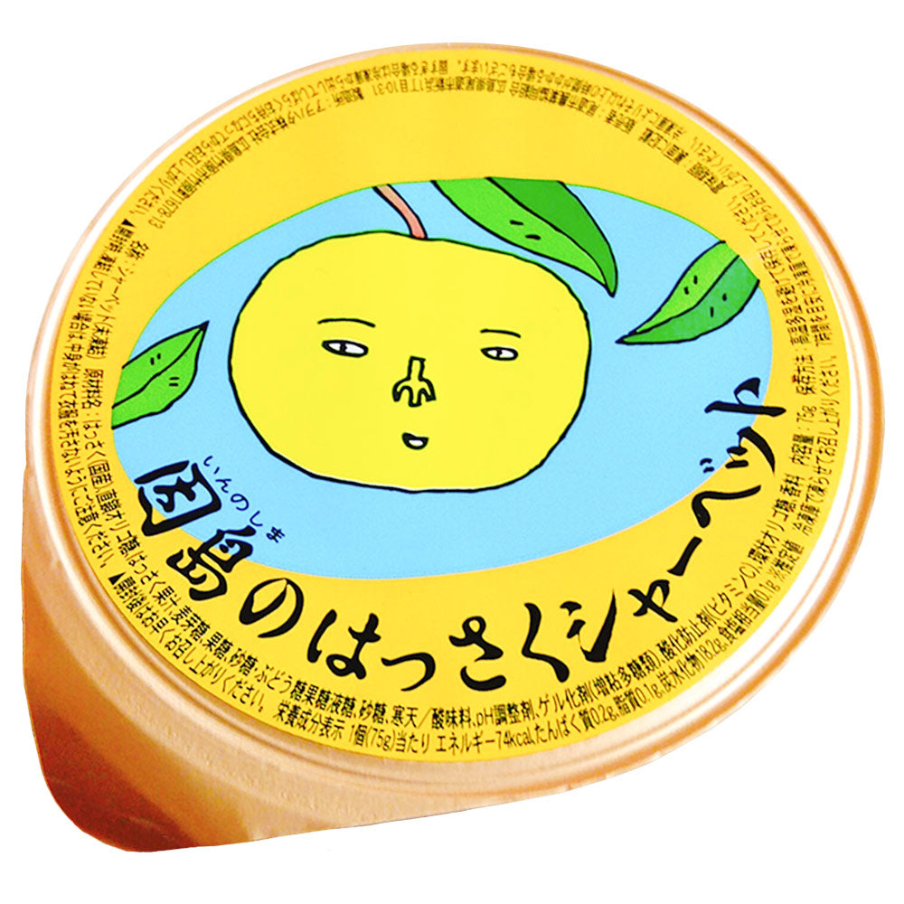 広島銘菓 因島のはっさくシャーベット 75g 24個セット tau 広島 お土産