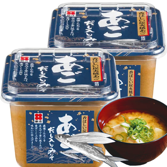 あごだし入りみそ ５００ｇ 新庄みそ ２個 送料込み だし入りだからそのままお湯に溶かすだけ みそ 味噌 広島ブランド認定品