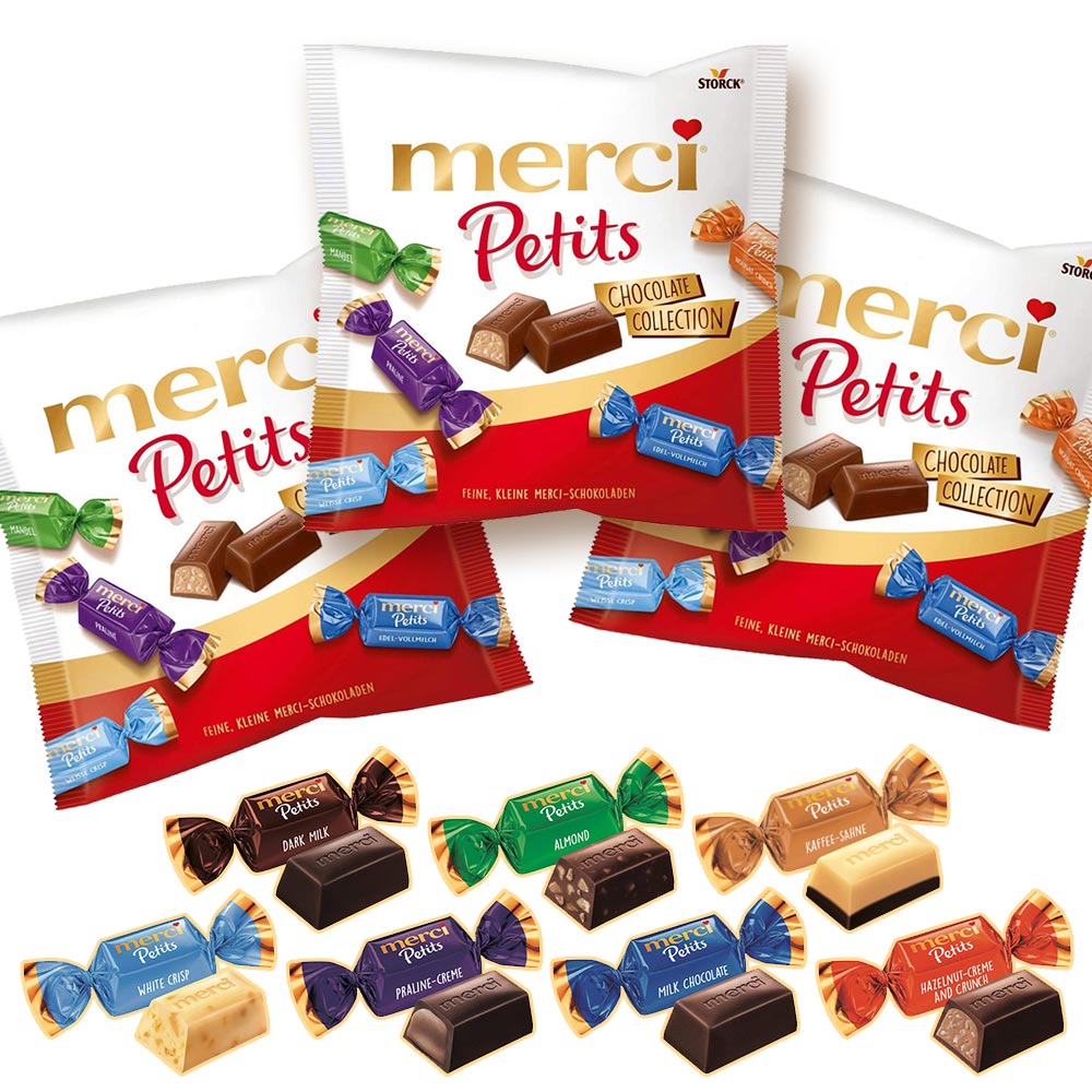 送料無料 ストーク メルシー プチ チョコレート コレクション １２５ｇ ３袋セット ７種類の味 ドイツ チョコの商品画像