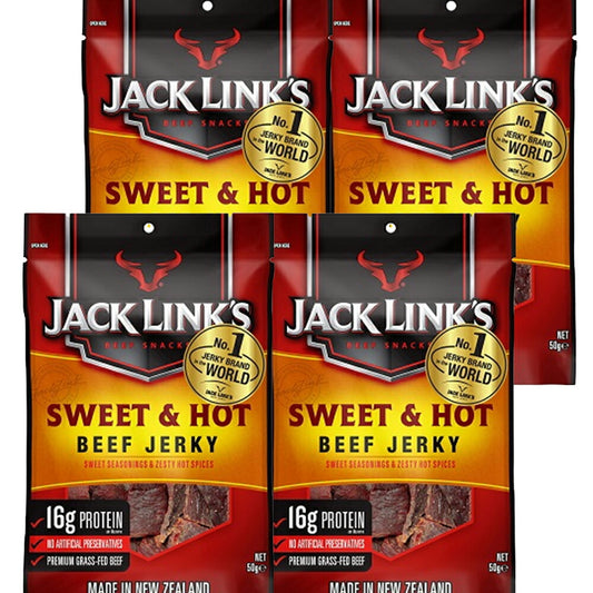 ジャックリンクス ビーフジャーキー スイート＆ホット 4袋セット(50g×4) 送料無料 おつまみ USAジャーキーの商品画像