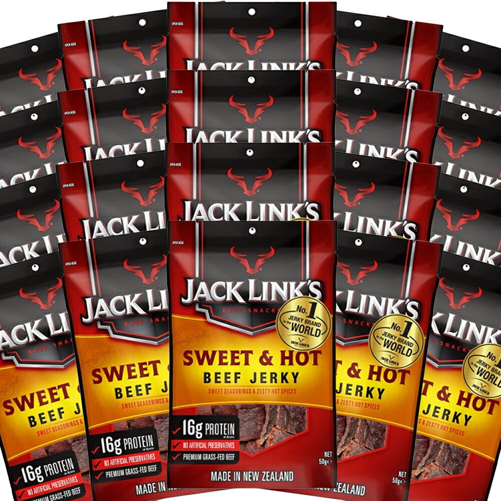 ジャックリンクス ビーフジャーキー スイート＆ホット 20袋セット(50g×20) 送料無料 おつまみ USAジャーキーの商品画像