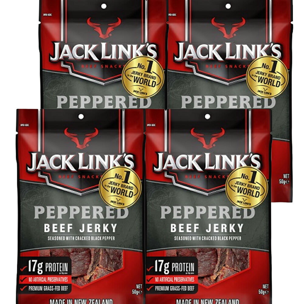 ジャックリンクス ビーフジャーキー ペッパー 4袋セット(50g×4) 送料無料 おつまみ USAジャーキーの商品画像