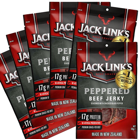 ジャックリンクス ビーフジャーキー ペッパー 6袋セット(50g×6) 送料無料 おつまみ USAジャーキーの商品画像
